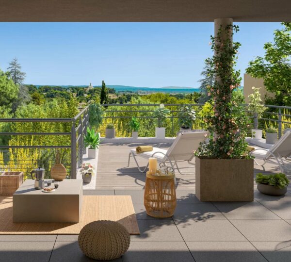 Near Avignon, T3 apartment with terrace